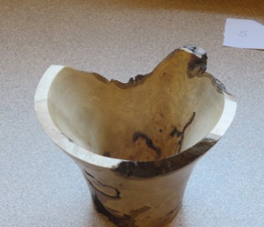 Live edge vase won a commended certificate for Ed Hogben